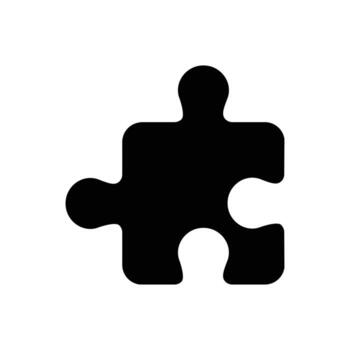 puzzle icon vector design template in white background