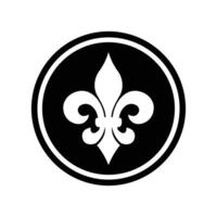 fleur de lis icon vector design template in white background