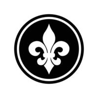 fleur de lis icon vector design template in white background