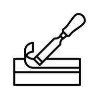 chisel icon vector design template in white background