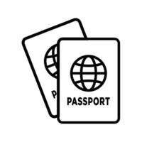 pasaporte icono vector diseño modelo en blanco antecedentes