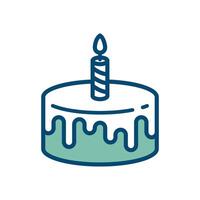 birthday cake icon vector design template in white background