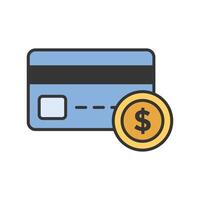 credit card icon vector design template in white background