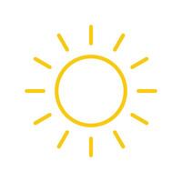 sun icon vector design template in white background