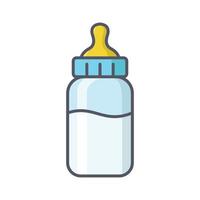 bebé botella icono vector diseño modelo en blanco antecedentes