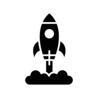 rocket icon vector design template in white background