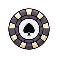 poker chip icon vector design template in white background