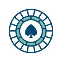 poker chip icon vector design template in white background