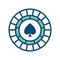 poker chip icon vector design template in white background