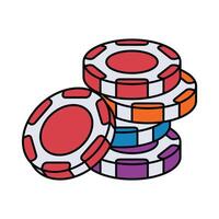 poker chip icon vector design template in white background