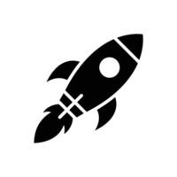 rocket icon vector design template in white background