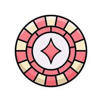 poker chip icon vector design template in white background