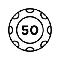 poker chip icon vector design template in white background