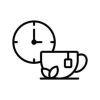 té hora icono vector diseño modelo en blanco antecedentes