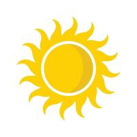 sun icon vector design template in white background