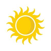 sun icon vector design template in white background