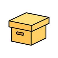 caja icono vector diseño modelo en blanco antecedentes