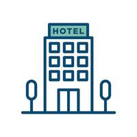 hotel edificio icono vector diseño modelo en blanco antecedentes