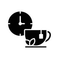 té hora icono vector diseño modelo en blanco antecedentes