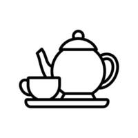 té hora icono vector diseño modelo en blanco antecedentes