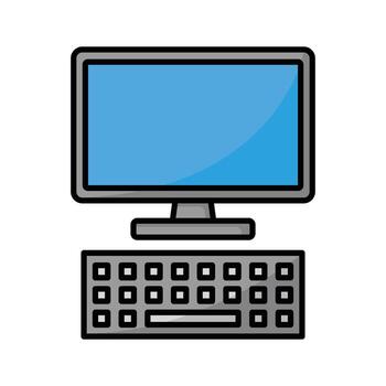 computer icon vector design template in white background