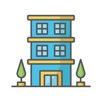 hotel building icon vector design template in white background