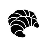 croissant icon vector design template in white background