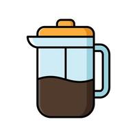 french press icon vector design template in white background