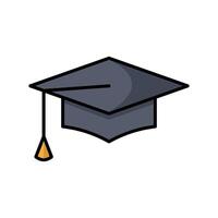 graduation cap icon vector design template in white background