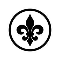 fleur de lis icon vector design template in white background