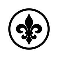 fleur de lis icon vector design template in white background