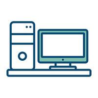 computer icon vector design template in white background