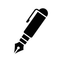 fountain pen icon vector design template in white background