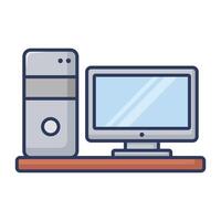 computer icon vector design template in white background