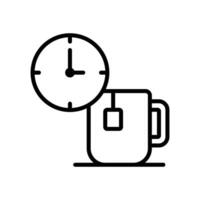 té hora icono vector diseño modelo en blanco antecedentes