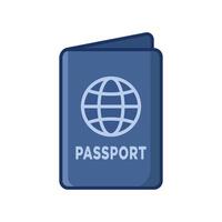 pasaporte icono vector diseño modelo en blanco antecedentes