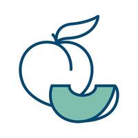 peach icon vector design template in white background