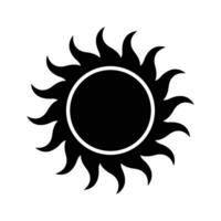 sun icon vector design template in white background