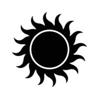 sun icon vector design template in white background