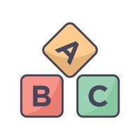 abc cubes icon vector design template in white background