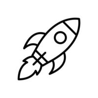 rocket icon vector design template in white background