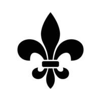 fleur de lis icon vector design template in white background