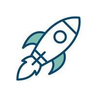 rocket icon vector design template in white background