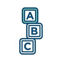 abc cubes icon vector design template in white background