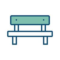 bench icon vector design template in white background