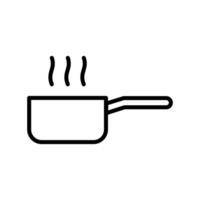 sauce pan icon vector design template in white background