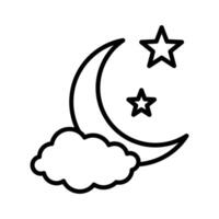 night icon vector design template in white background