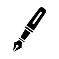 fountain pen icon vector design template in white background