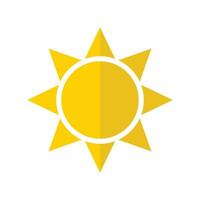 sun icon vector design template in white background