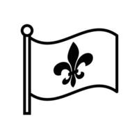 fleur Delaware lis icono vector diseño modelo en blanco antecedentes